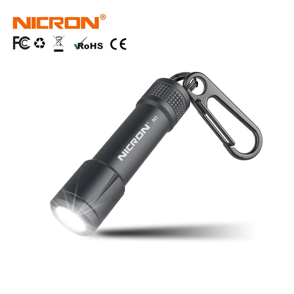 NICRON Micro Mini Flashlight Outdoor 100LM 24M 1xAAA — main product photo