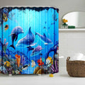 Dolphin Shower Curtain Blue Underwater World Marine Life — main product photo