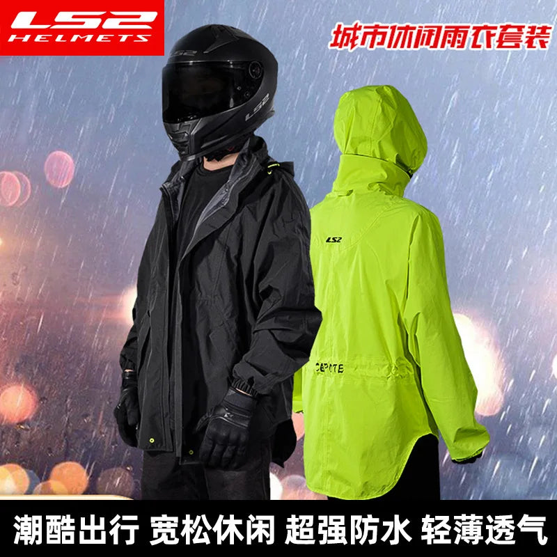 LS2 Motorcycle Raincoat Suit Storm-Proof Jacket Pants for — product photo 2 of 5