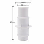 Durable 38mm Pool Hose Connector White ABS Threaded — product photo 5 of 6