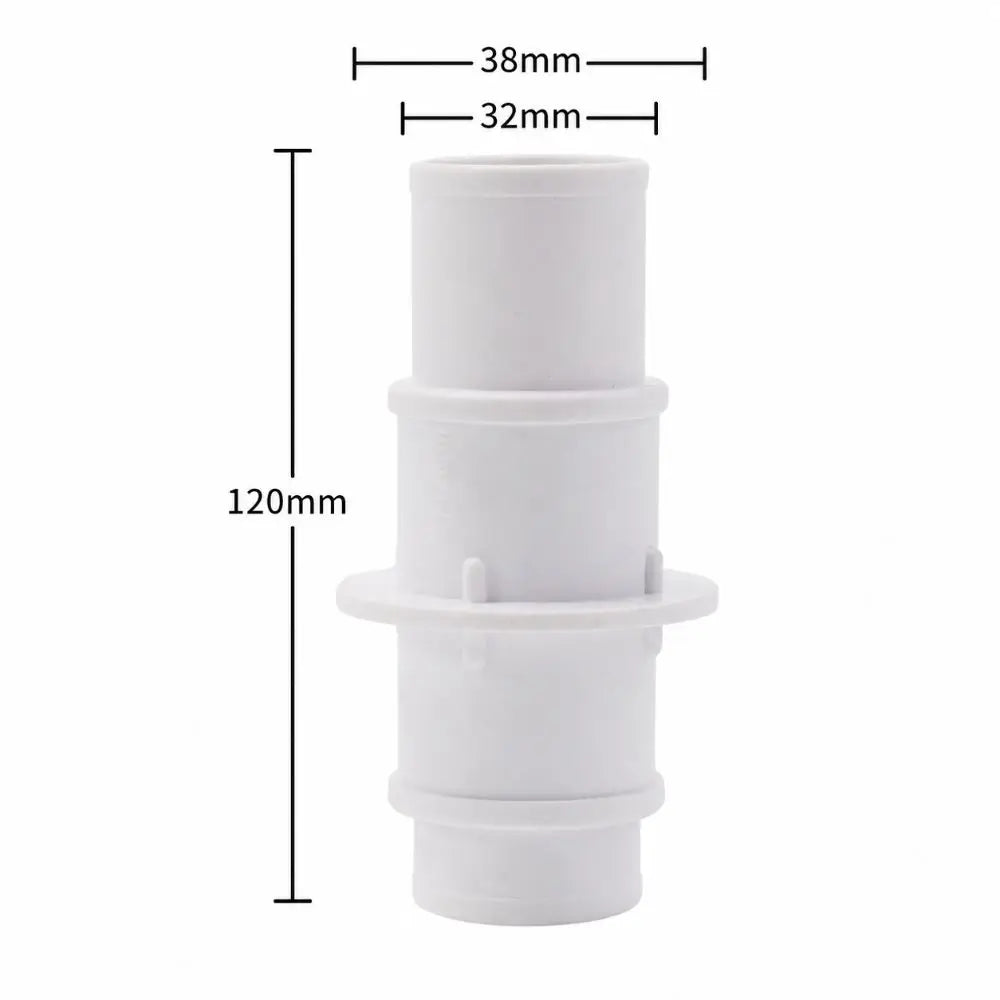 Durable 38mm Pool Hose Connector White ABS Threaded — product photo 5 of 6