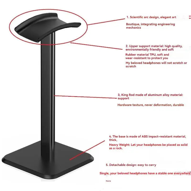 Universal Headphone Stand Plastic Headset Display Rack Desktop — product photo 5 of 6