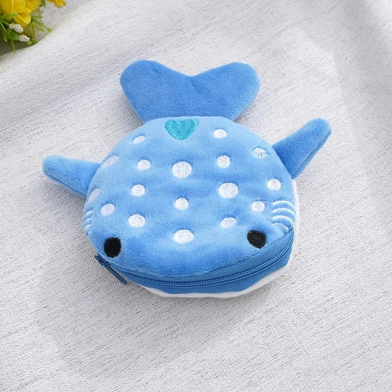 Cartoon Shark Plush Coin Purse Cute Coin Holder — product photo 5 of 6