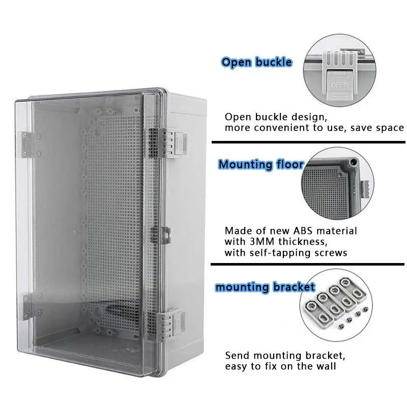 Ip66 Abs Pc Hinged Plastic Enclosure Waterproof Power — product photo 2 of 5