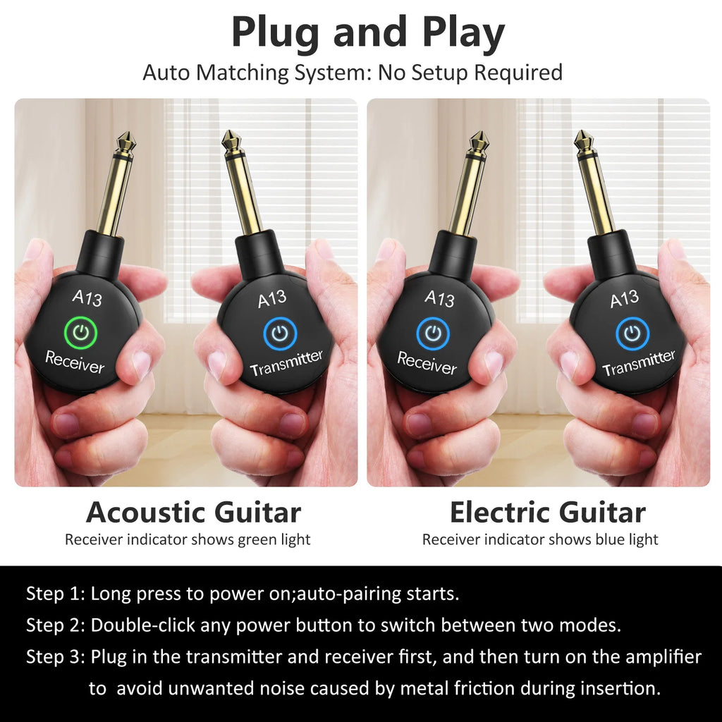 A13 Musical Instruments Wireless Audio Transceiver Guitar Audio — product photo 4 of 5