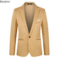 Men's Fashion Suit Jacket Elegant Gentleman Solid Slim — main product photo