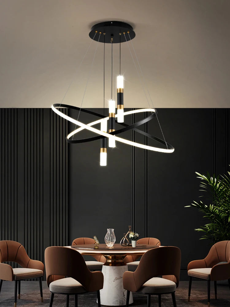 Modern Round LED Chandeliers for Living Room Dining — main product photo