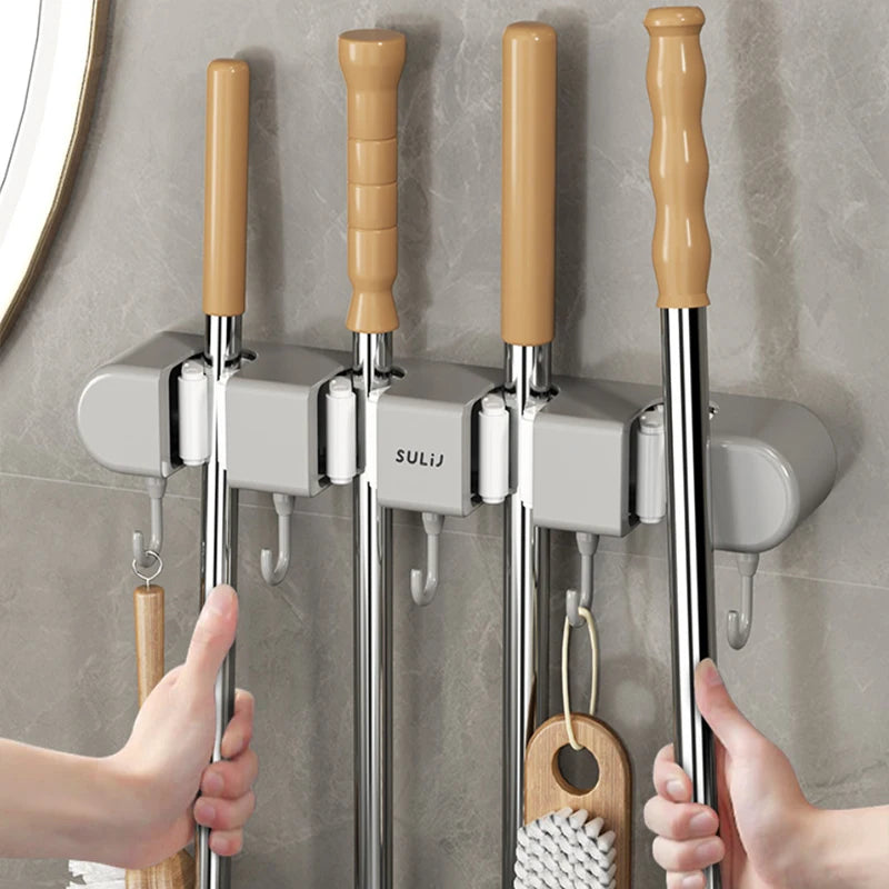 Mop Holder Broom Stand Wall Mounted Mop Support — main product photo
