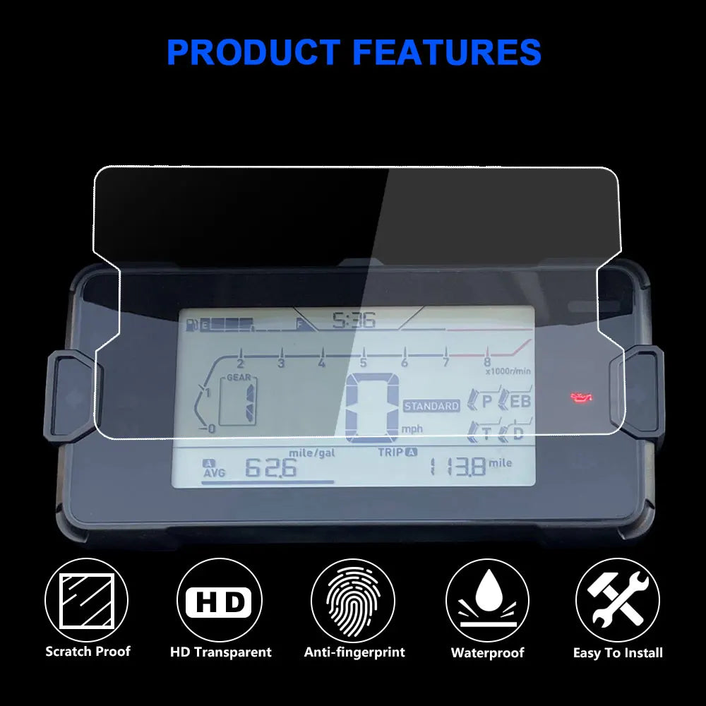 Motorcycle Instrument Film Anti-glare Dashboard Screen Protector — product photo 2 of 6