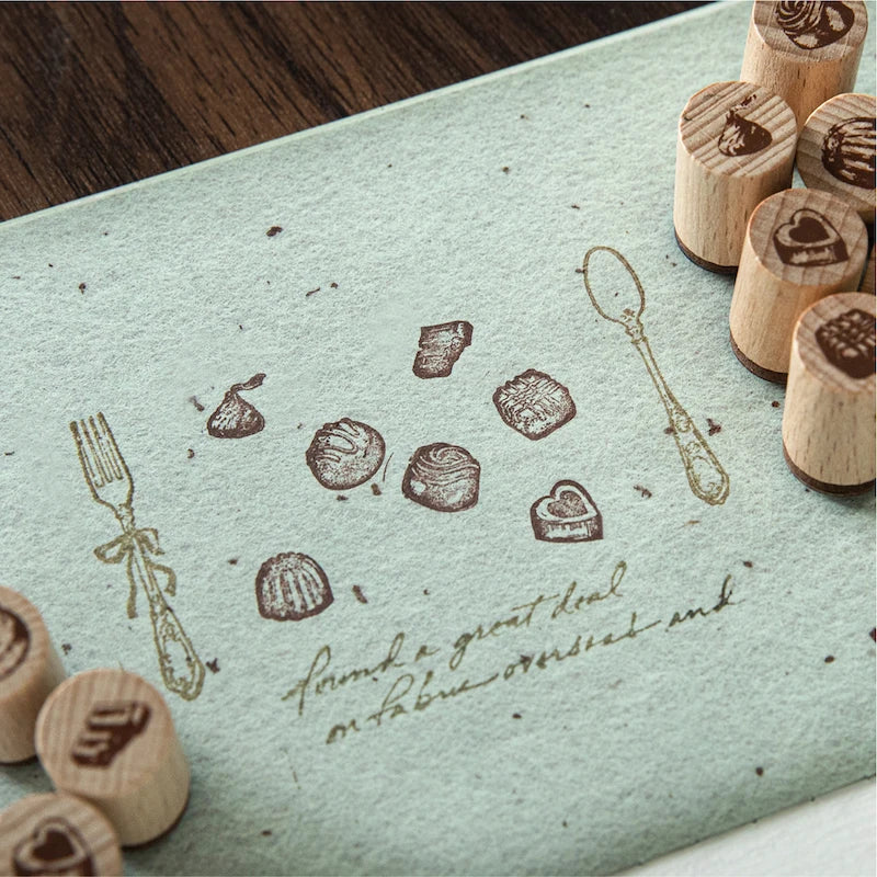 Cute Candy Chocolate Design Wood Stamp Mini Scrapbooking — product photo 4 of 6