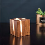 Split Wood Wall Lamp Bedroom Bed Head Square — main product photo