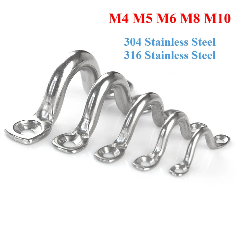 1-5PCS M4-M10 304/316 Stainless Steel Wire Eye Strap — main product photo