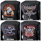 Large Back Embroidered Patches Smoking Monkey Motorcycle Patch — product photo 3 of 5