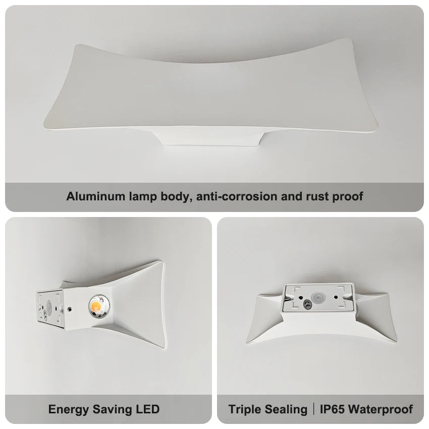 12W LED Wall Light Outdoor Waterproof Aluminum Dual — product photo 5 of 6