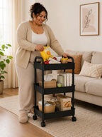3 Tier Rolling Utility Cart with Wheels for — product photo 2 of 6