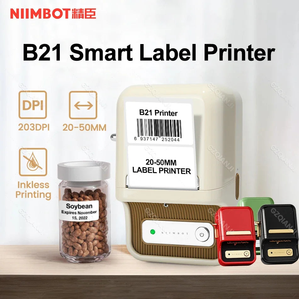 Niimbot B21 Portable Thermal Printer Inkless Bluetooth Barcode — product photo 3 of 6