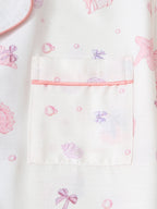 Two-Piece Comfortable Pink Shell and Conch Print Lapel — product photo 5 of 6