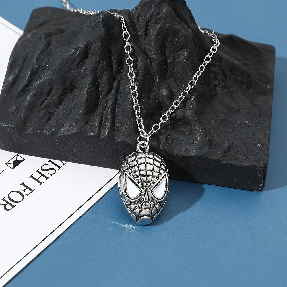 Superhero Spiderman Mask Pendant Necklace Fashion Cool Movie — product photo 2 of 6