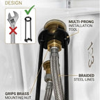 2Pcs Under Sink Faucet Wrench for Tight Spaces — product photo 5 of 6
