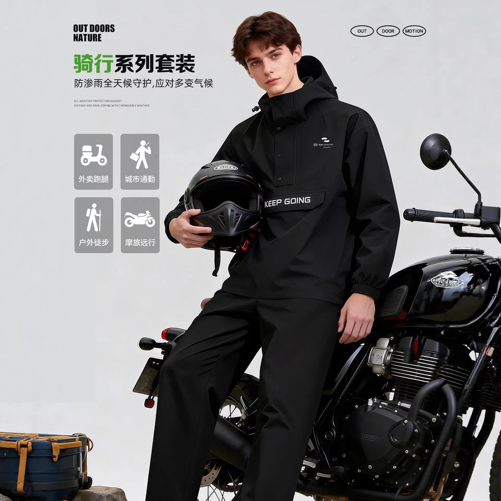 Men's Waterproof Rain Suit for Motorcycle Riding All-Weather — product photo 3 of 6