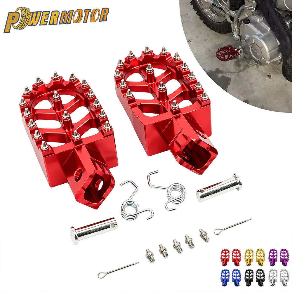 Motorcycle CNC Foot Pegs Pedal Anti-Slip Footrest Aluminum — main product photo