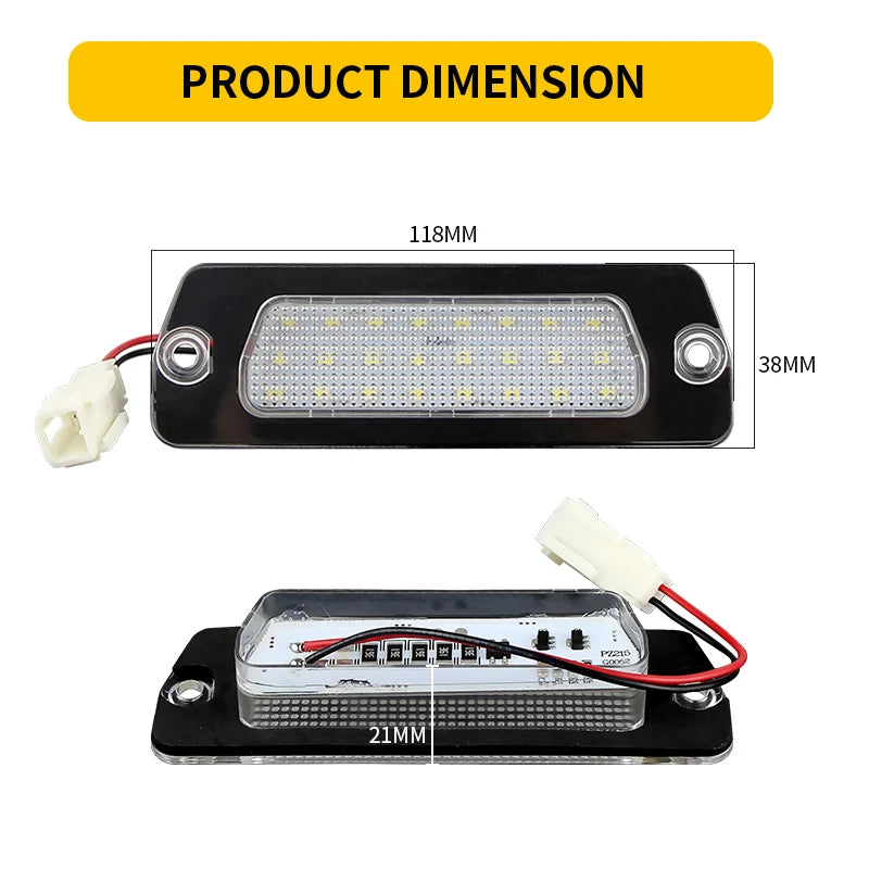 2x LED License Plate Lights for Maserati 4200 — product photo 2 of 6