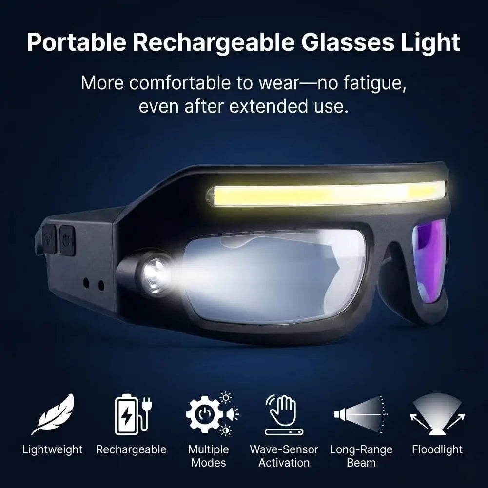 LED Safety Glasses with Rechargeable Light High Visibility — product photo 3 of 6