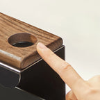 Walnut Electric Toothbrush Holder Bathroom Vanity Top Tooth — product photo 3 of 6