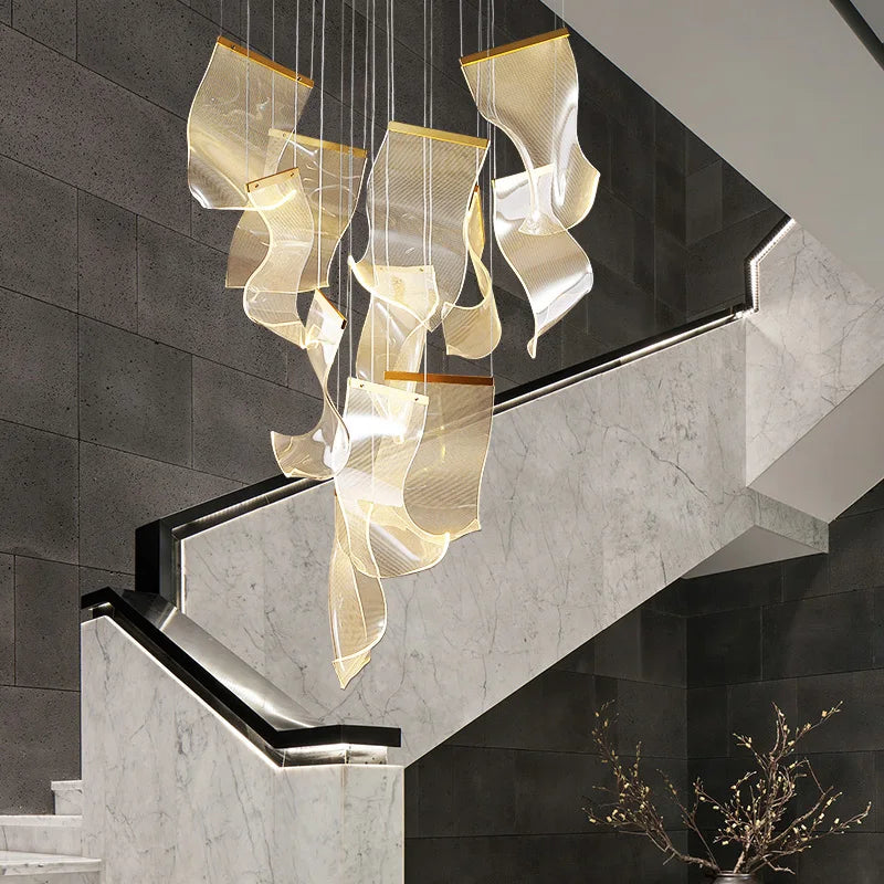 Modern Novelty LED Light Guide Ceiling Chandelier living — product photo 3 of 6