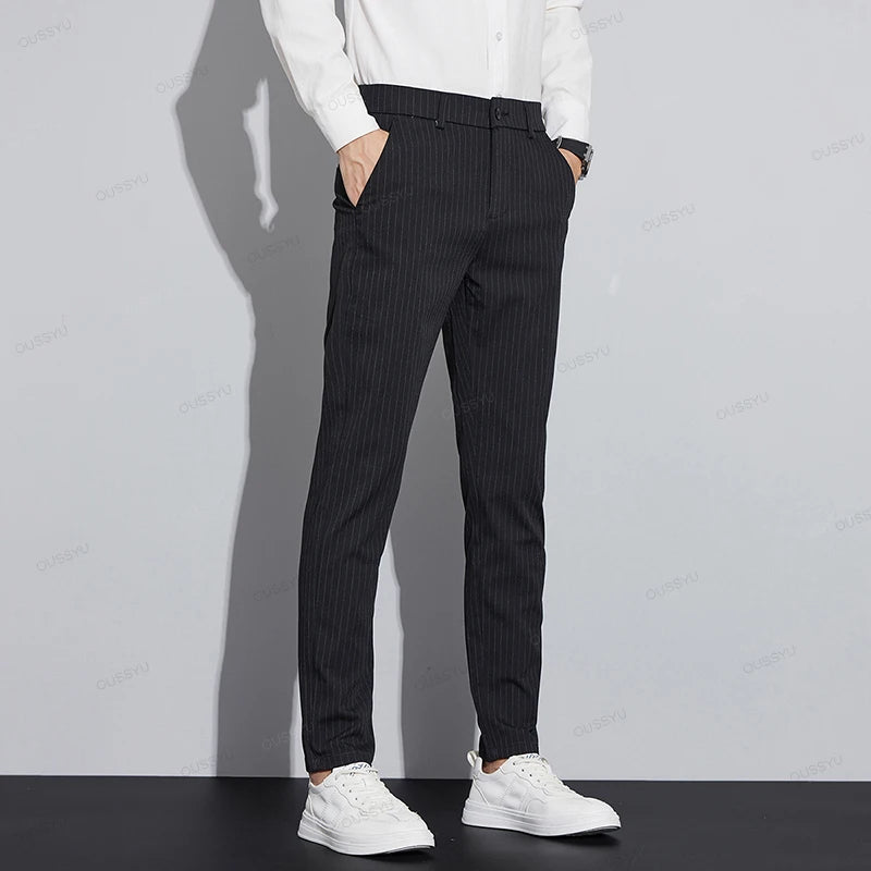 High Quality Brand Clothing Autumn Stripe Suit Pants — product photo 3 of 6