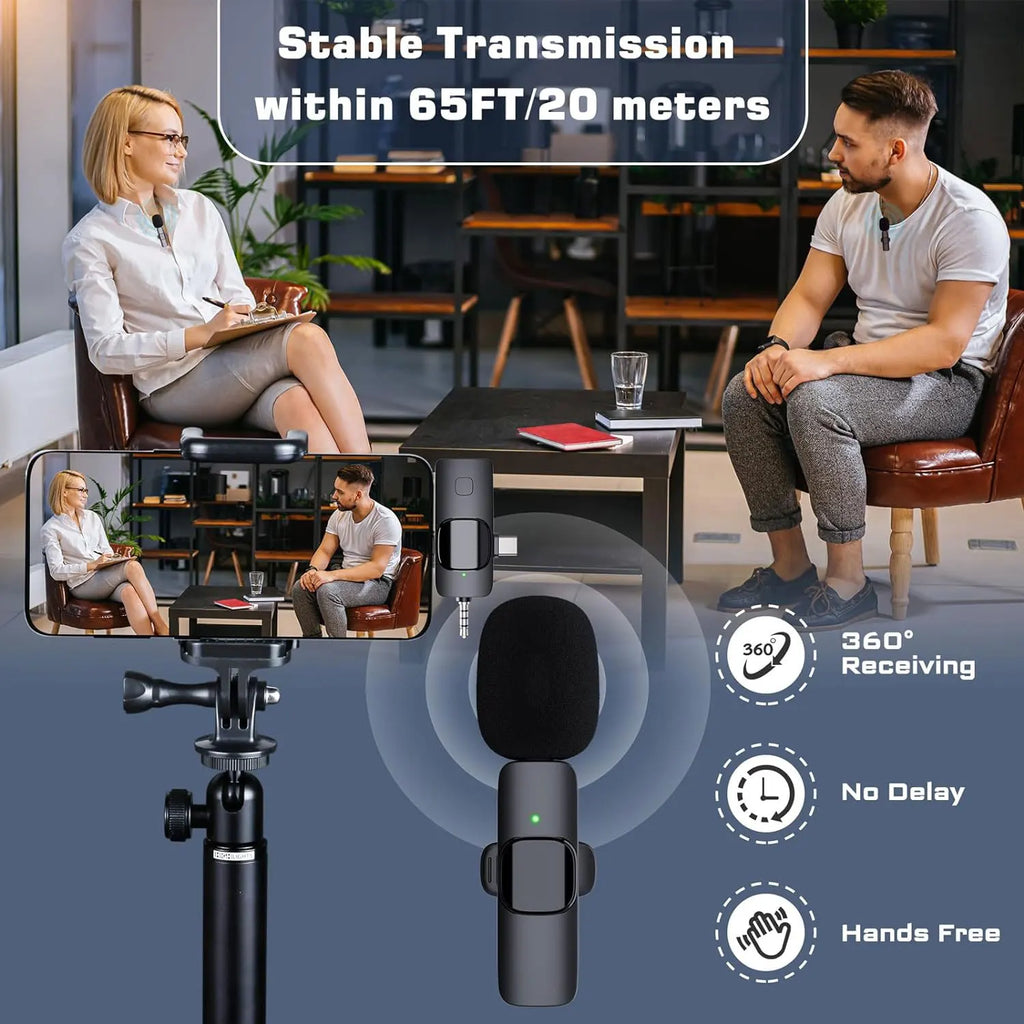 4-in-1 Dual Wireless Lavalier Microphone — product photo 5 of 6