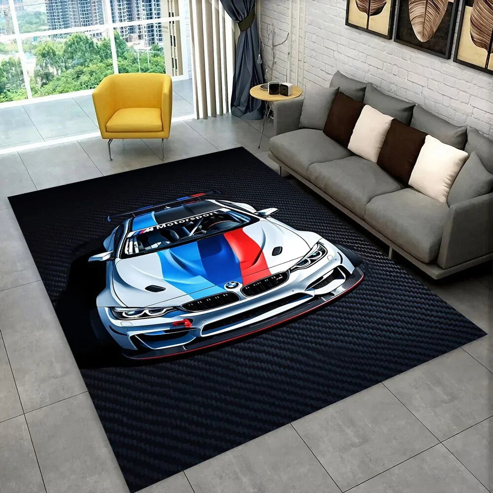 3D E36 M5 M4 Racing Car Motorcycle Rug — product photo 5 of 6