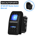 12v/24v Blue Led Compressor Rocker Switch SPST 5P — main product photo