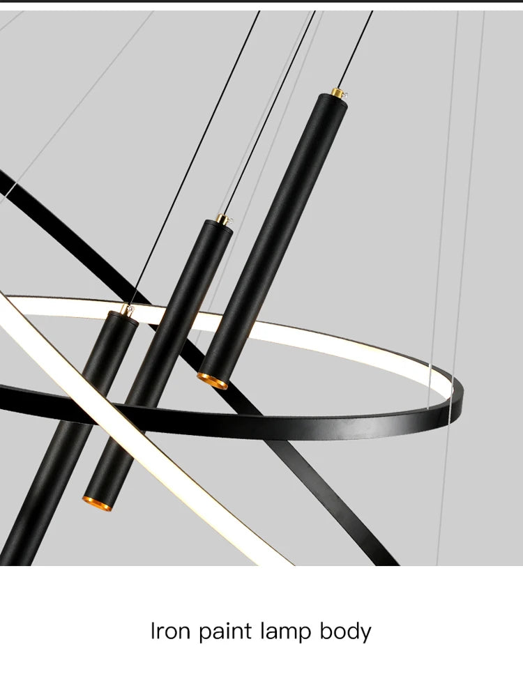 Modern Round LED Chandeliers for Living Room Dining — product photo 5 of 6