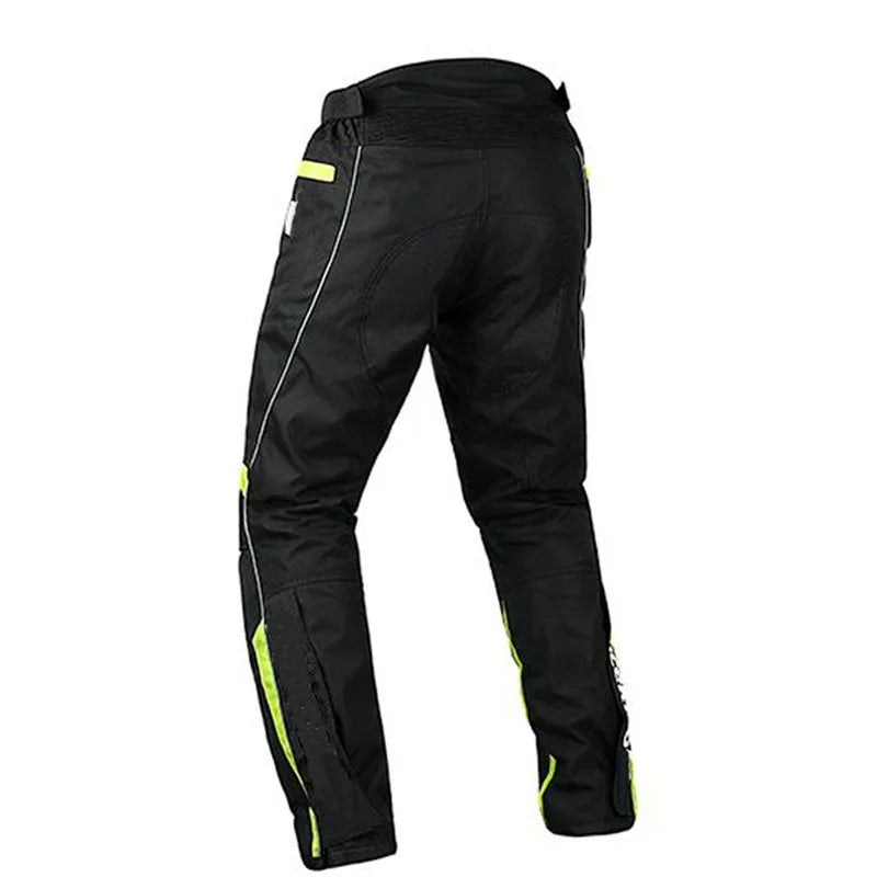 Men's Warm Moto Pants Black Green Oxford Cotton — main product photo
