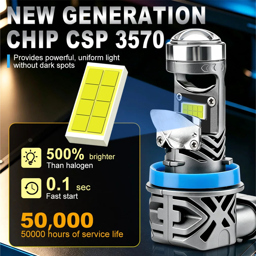 H8 H11 LED Headlight Lens Projector 30000LM Car — product photo 2 of 6