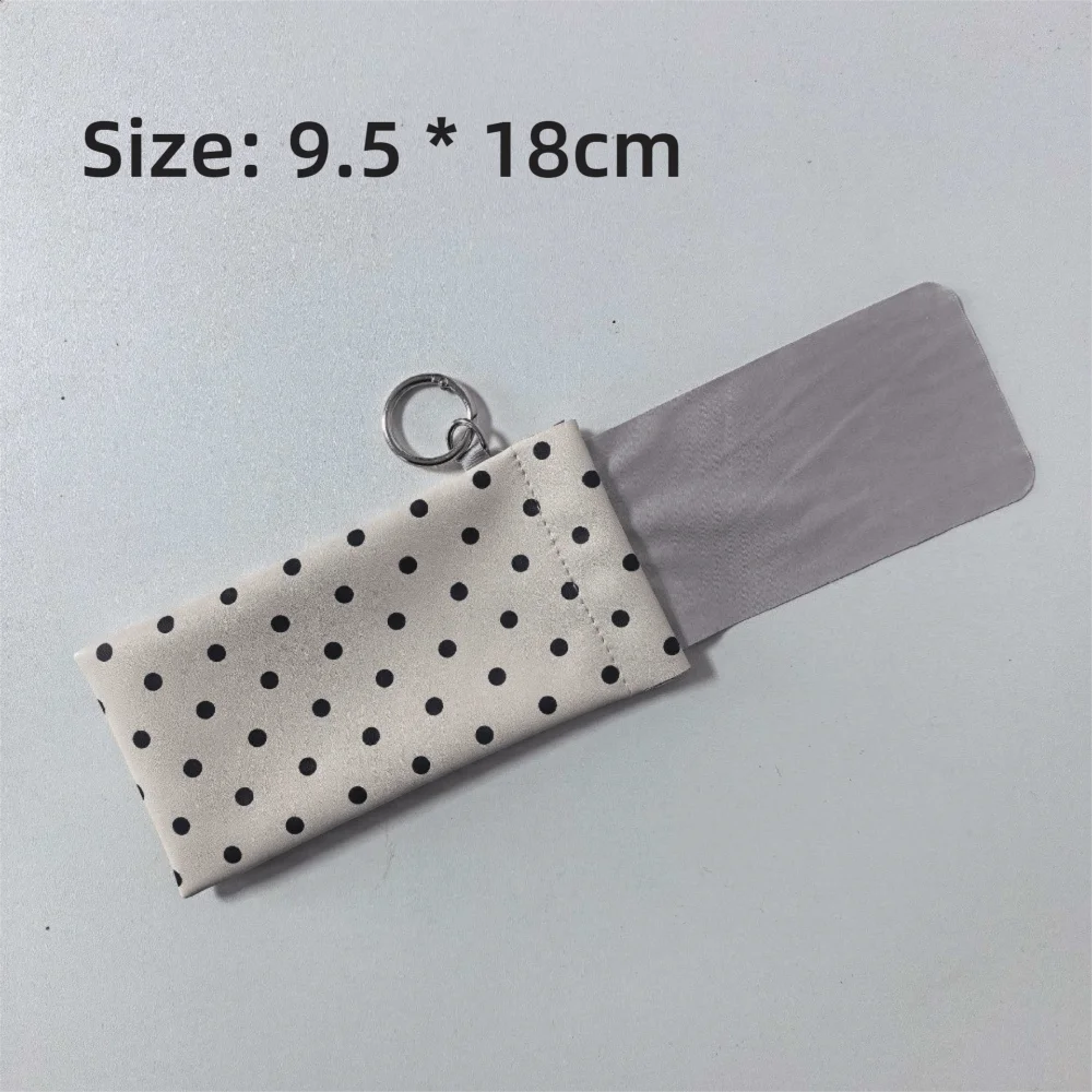 Polka Dot Eyeglass Bag Leather Automatic Closure Sunglasses — product photo 6 of 6
