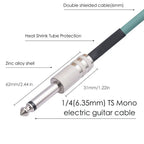 6.35mm to 6.35mm 1/4 Inch Electric Guitar Cable — product photo 6 of 6