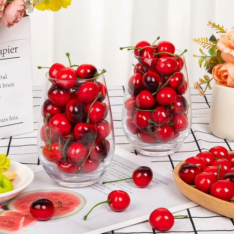 10/20Pcs Fake Cherry Artificial Fruit Model Simulation Cherry — product photo 4 of 6
