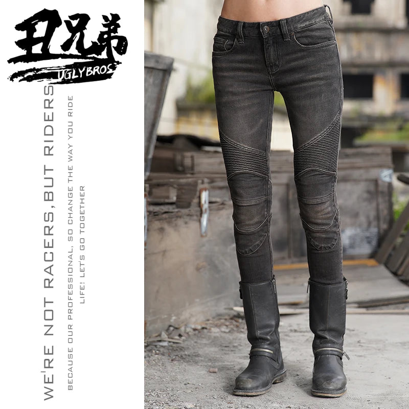 Uglybros Women Motorcycle Jeans Protector Detachable Racing Road — main product photo