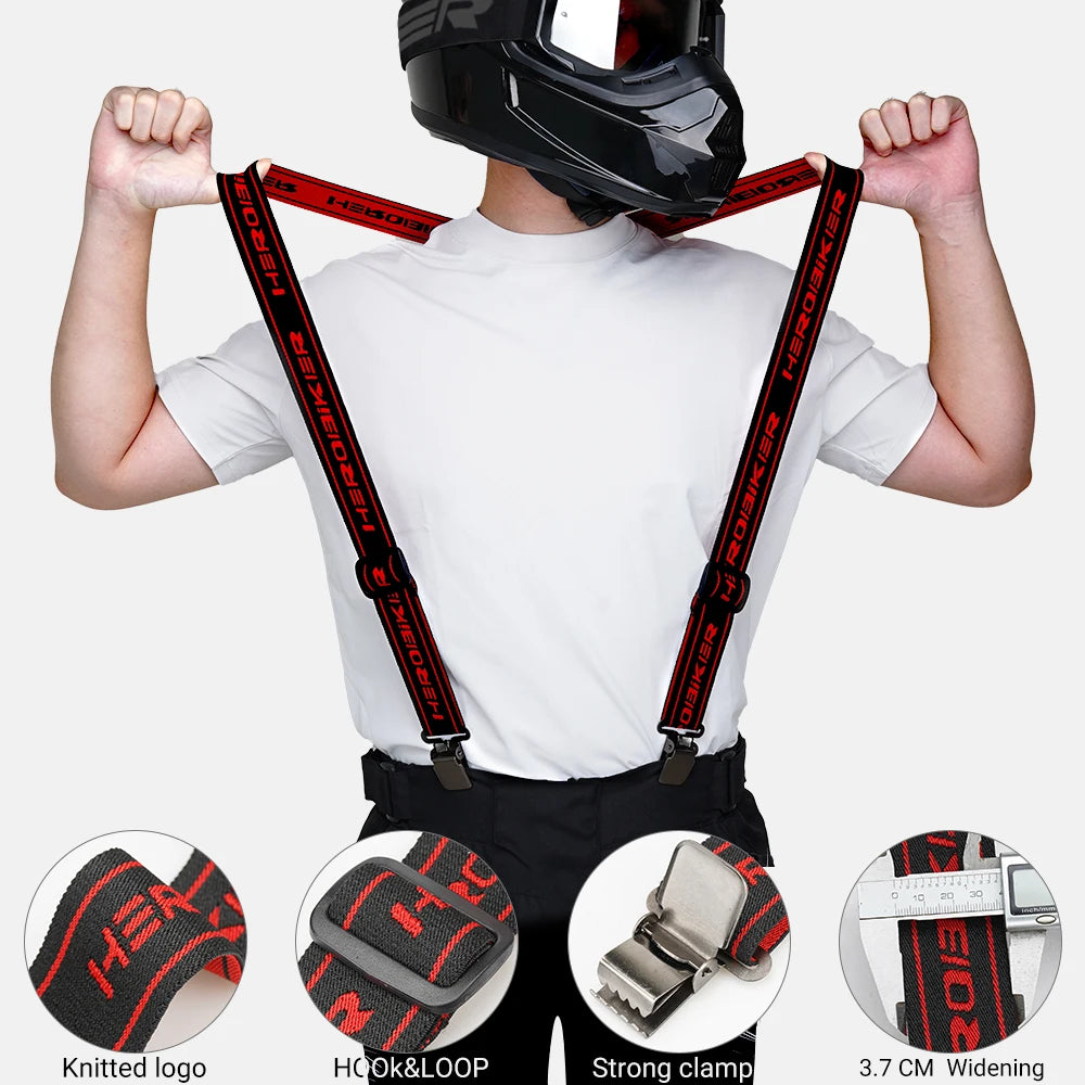 Motorcycle Pants Suspenders High Elastic Adjustable Motorbike Riding — main product photo