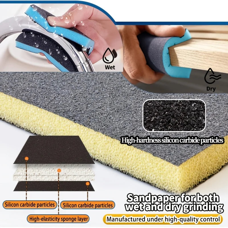 8Pcs Double-Sided Sponge Sanding Pads — product photo 5 of 6