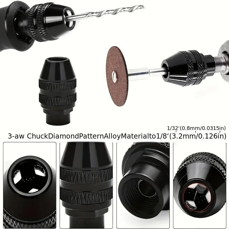 Premium Rotary Tool Chuck Set-Quick Change Drill Adapter — product photo 5 of 6