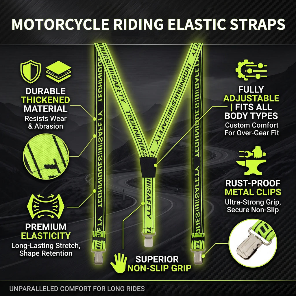 Motorcycle Trouser Suspenders Elastic Adjustable Motorbike Y Back — product photo 3 of 6