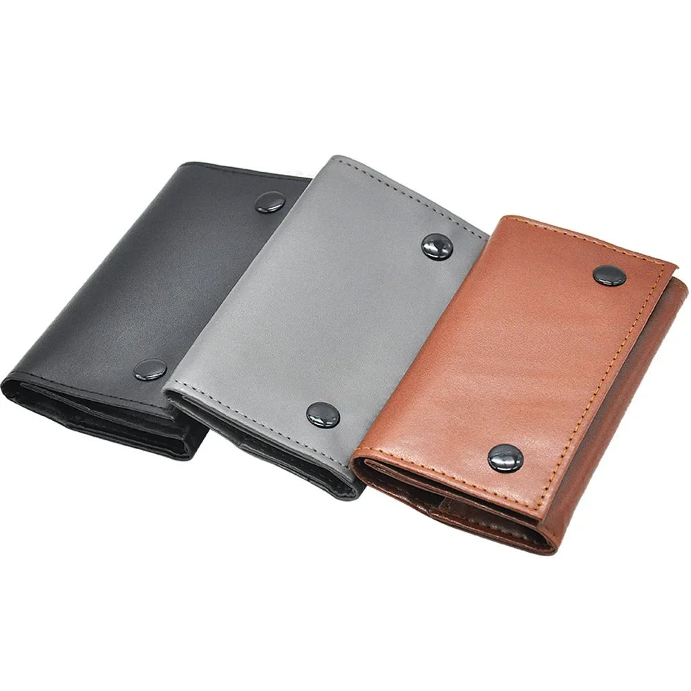 Portable PU Leather Tobacco Pouch Wallet Multi Storage — product photo 5 of 6