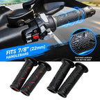 1pair 22mm Motorcycle Rubber Handlebar Grips Non-slip Motorbike — main product photo