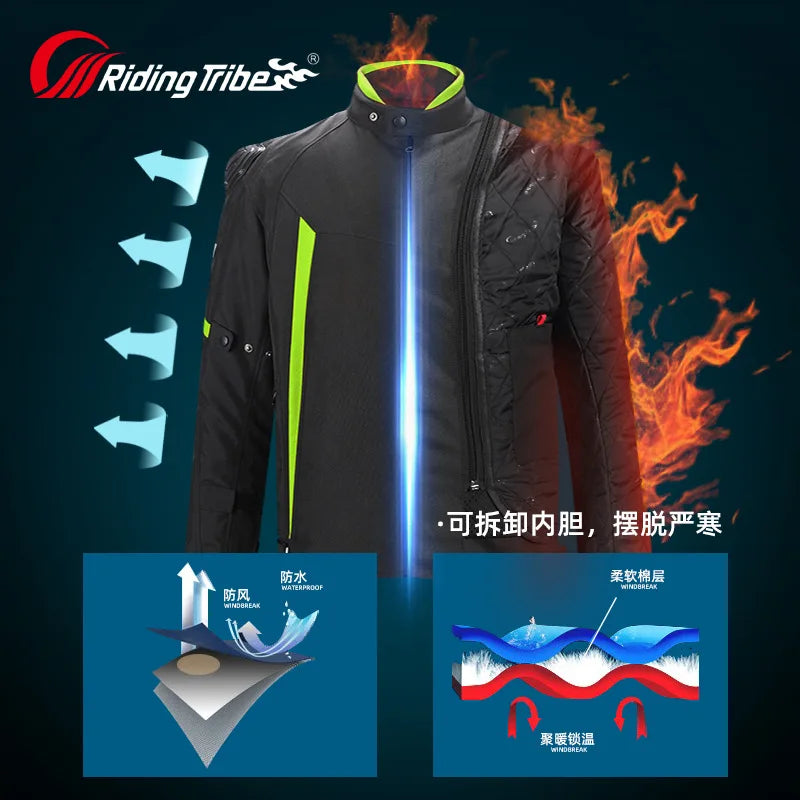 Motorcycle Riding Suit Men Waterproof Jacket Pants Set — product photo 4 of 6