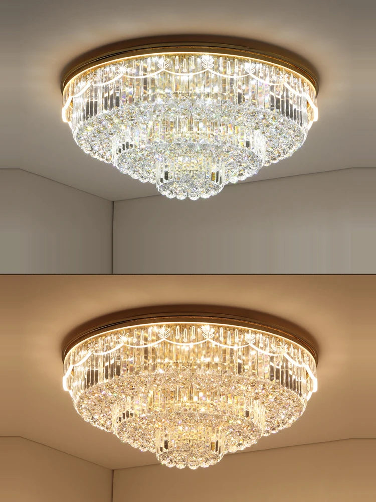 Dimmable LED Crystal Stainless Steel Lamparas De Techo — product photo 2 of 6