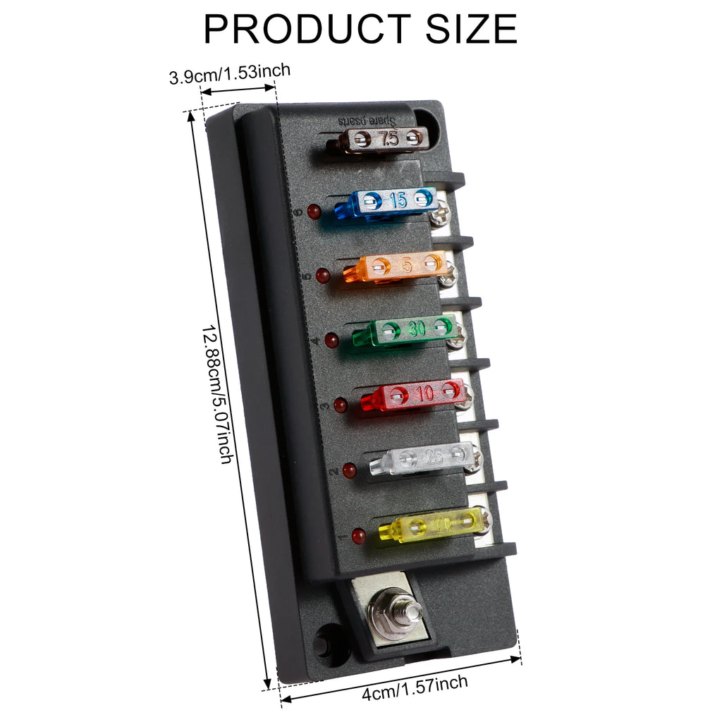 4/6Way Fuse Block 12V Blade Fuse Box Holder — product photo 6 of 6