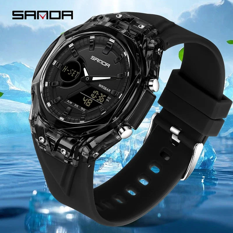SANDA Fashion Electronic Quartz Watches for Man Dual — product photo 2 of 6